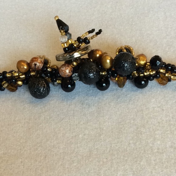 FINAL SALE PRICE CL Designs Ultra Embellished Blk/Gld Necklace - Picture 4 of 7